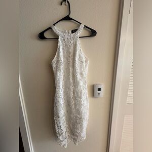 White Halter Dress